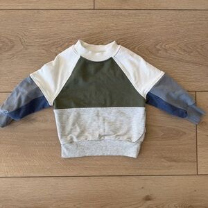 Little Sleepies Play Moss Panel Crewneck, 6-12M